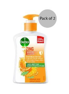 Dettol H/wash Zing Mandarin Sp (2x200ml)